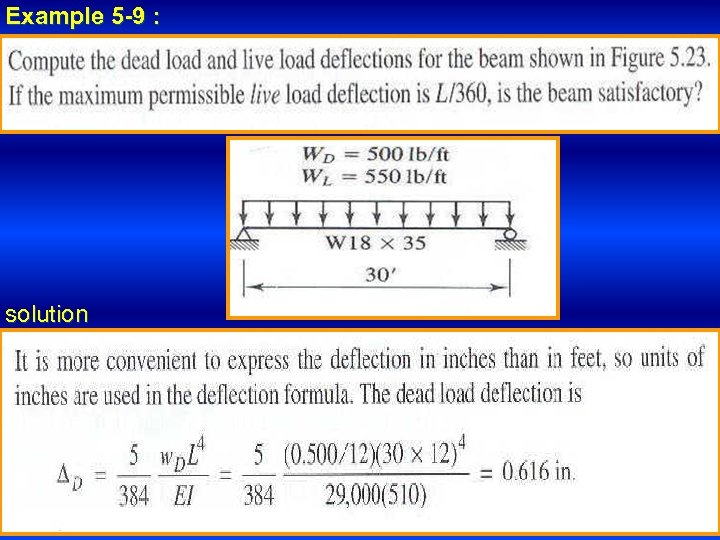 Example 5 -9 : solution 