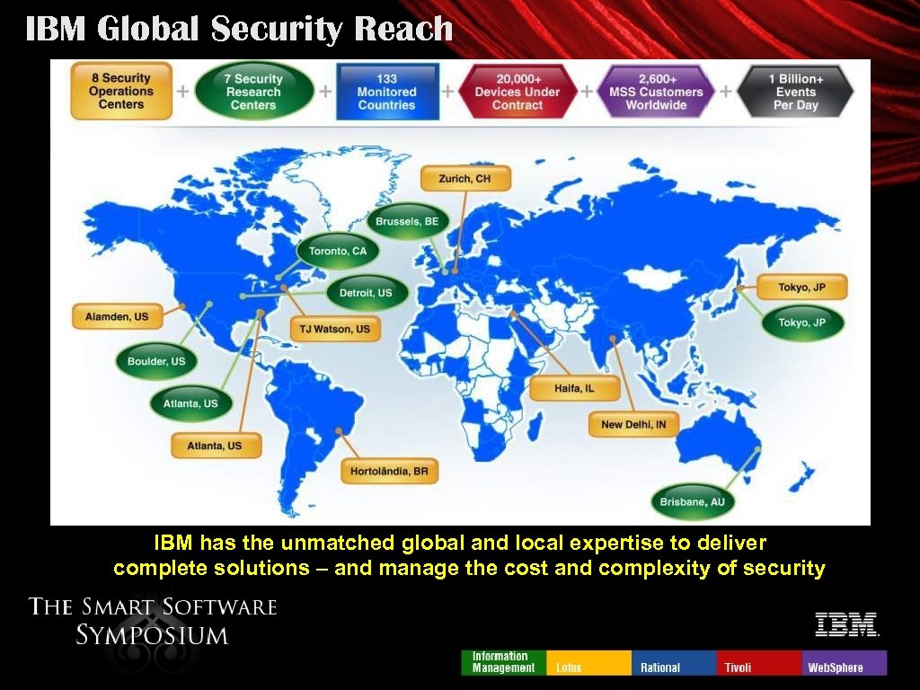 IBM Global Security Reach IBM has the unmatched global and local expertise to deliver