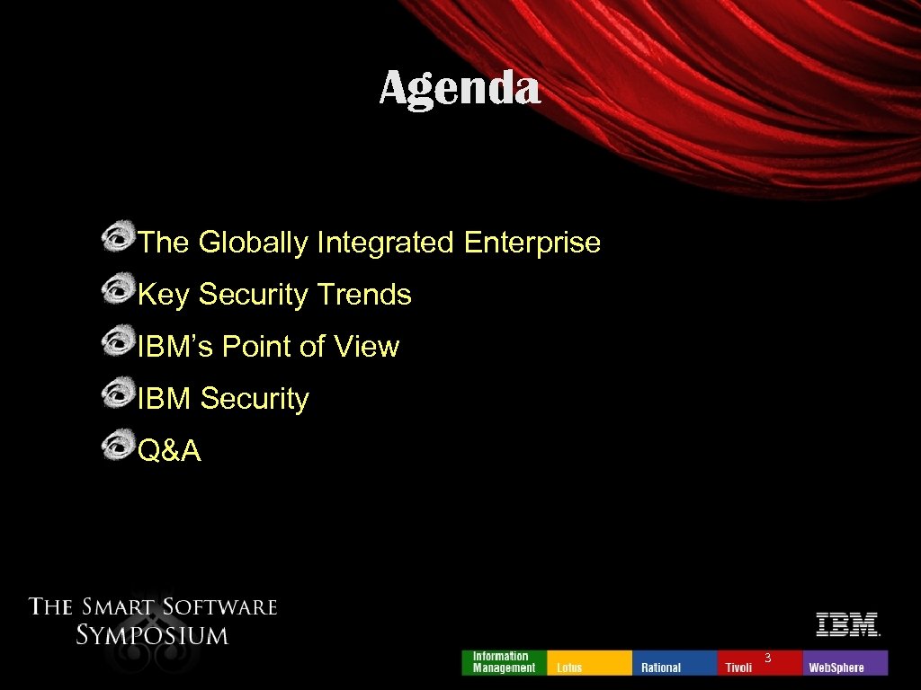 Agenda The Globally Integrated Enterprise Key Security Trends IBM’s Point of View IBM Security