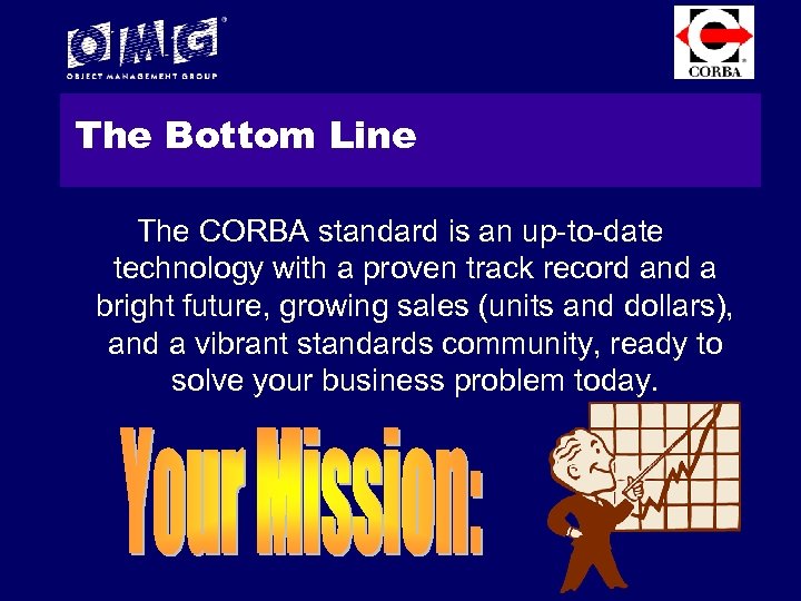 The Bottom Line The CORBA standard is an up-to-date technology with a proven track