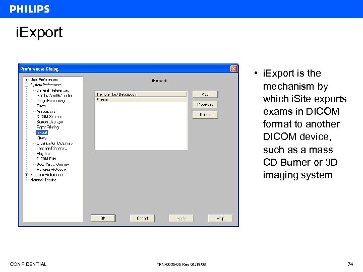 i. Export • i. Export is the mechanism by which i. Site exports exams