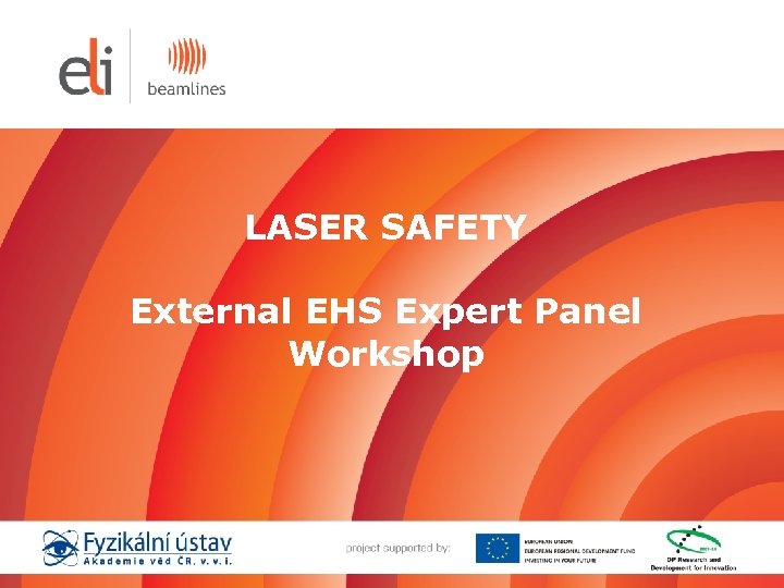 LASER SAFETY External EHS Expert Panel Workshop 