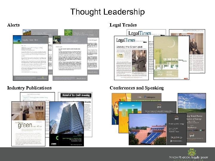 Thought Leadership Alerts Legal Trades Industry Publications Conferences and Speaking 