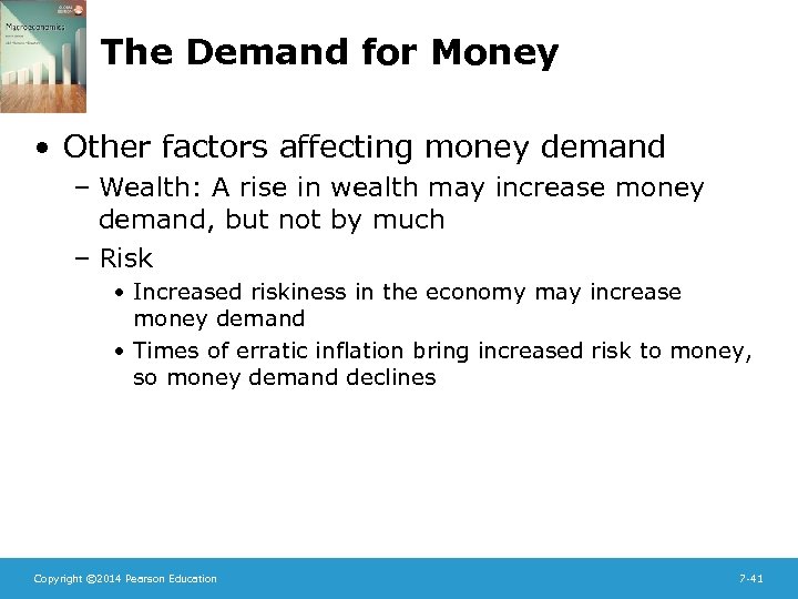 The Demand for Money • Other factors affecting money demand – Wealth: A rise