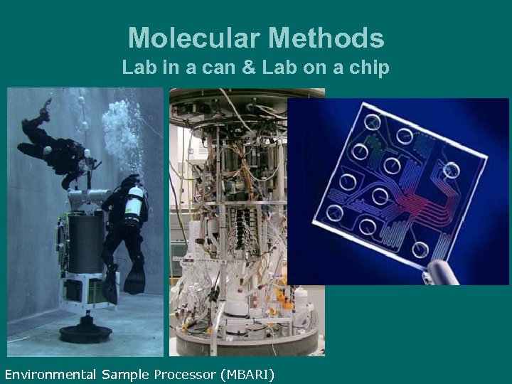 Molecular Methods Lab in a can & Lab on a chip Expensive, complicated High