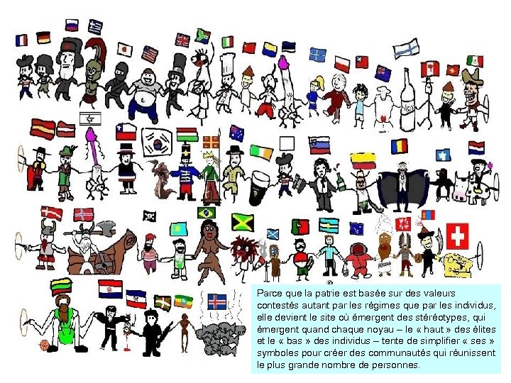 Parce que la patrie est basée sur des valeurs contestés autant par les régimes