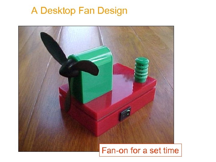 A Desktop Fan Design Fan-on for a set time 