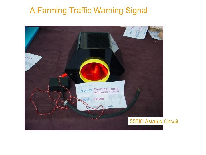 A Farming Traffic Warning Signal 555 IC Astable Circuit 