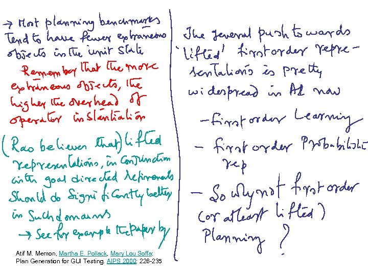 Atif M. Memon, Martha E. Pollack, Mary Lou Soffa: Plan Generation for GUI Testing.