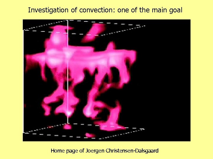 Investigation of convection: one of the main goal Home page of Joergen Christensen-Dalsgaard 