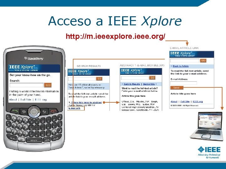 Acceso a IEEE Xplore http: //m. ieeexplore. ieee. org/ 