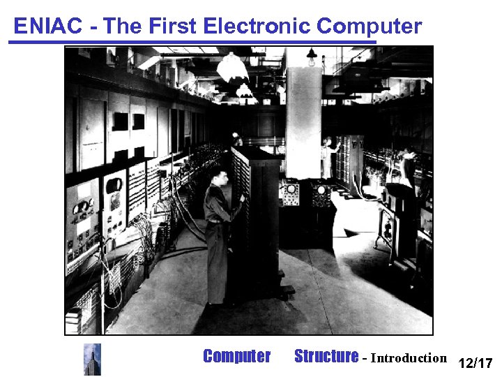 ENIAC - The First Electronic Computer Structure - Introduction 12/17 