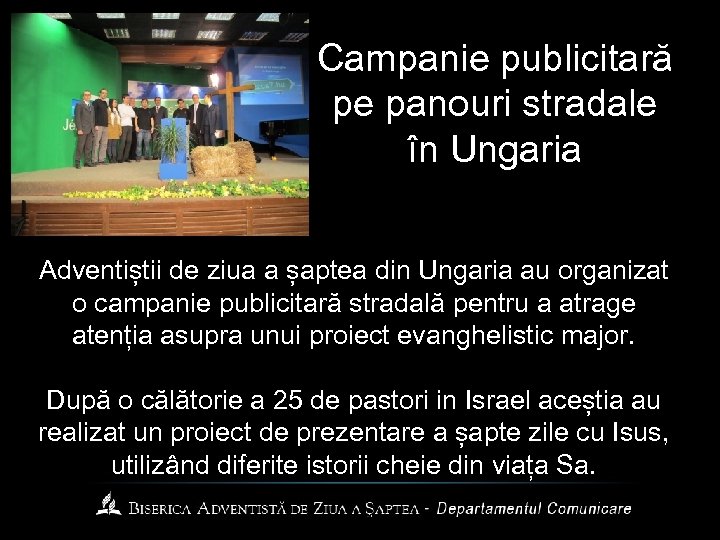 Campanie publicitară pe panouri stradale în Ungaria Adventiștii de ziua a șaptea din Ungaria