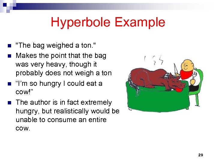 Hyperbole Example n n 