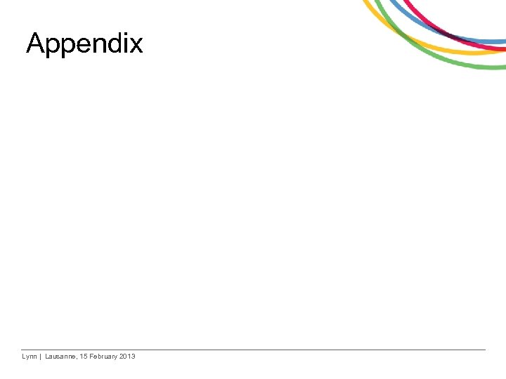 Appendix Lynn | Lausanne, 15 February 2013 