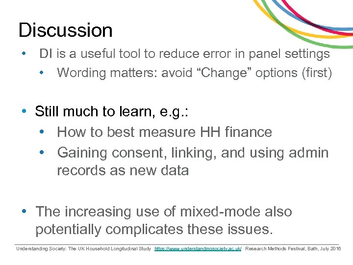 Discussion • DI is a useful tool to reduce error in panel settings •