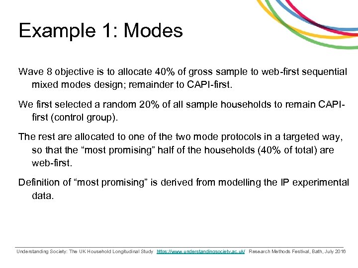 Example 1: Modes Wave 8 objective is to allocate 40% of gross sample to
