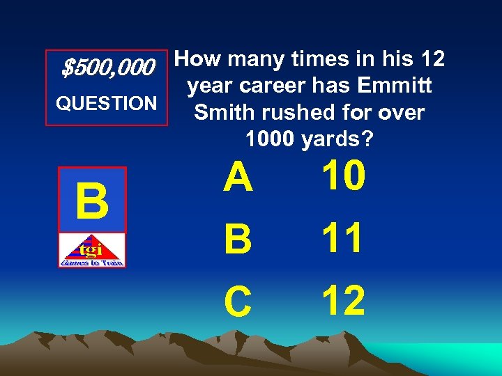 $500, 000 How many times in his 12 QUESTION B year career has Emmitt