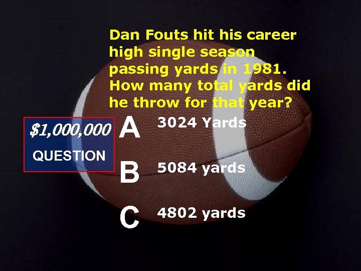 Dan Fouts hit his career high single season passing yards in 1981. How many