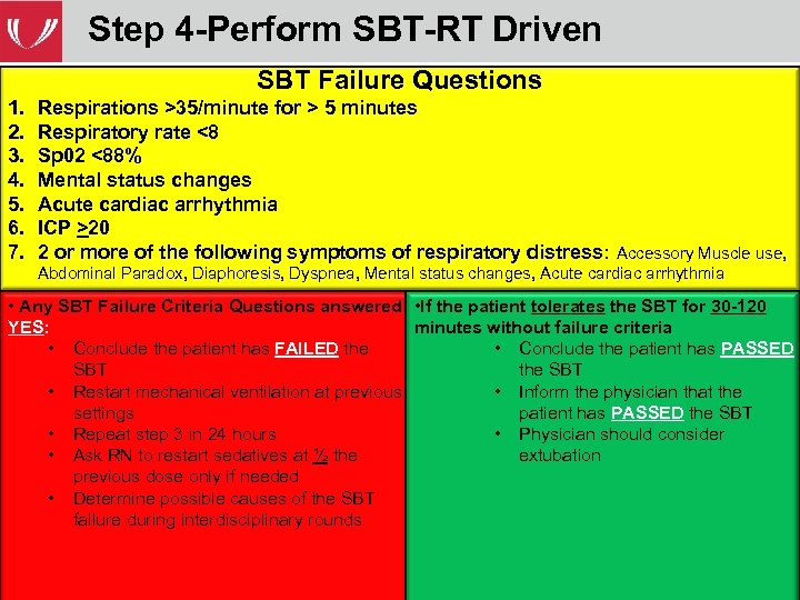 Step 4 -Perform SBT-RT Driven SBT Failure Questions 1. 2. 3. 4. 5. 6.