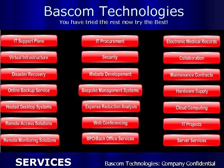 Bascom Technologies You have tried the rest now try the Best! SERVICES Bascom Technologies: