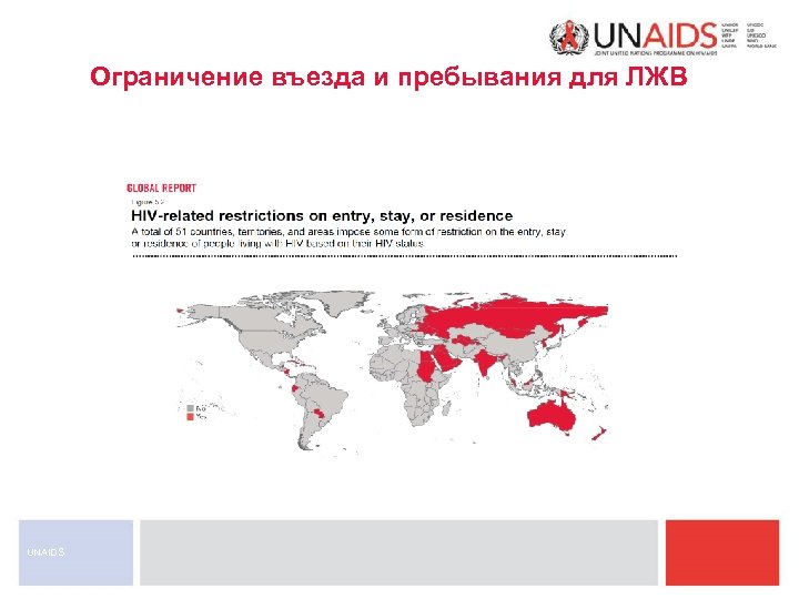 Ограничение въезда и пребывания для ЛЖВ UNAIDS 
