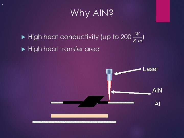 . Why Al. N? Laser Al. N Al 