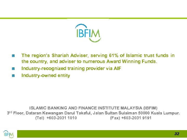 The region’s Shariah Adviser, serving 61% of Islamic trust funds in the country, and