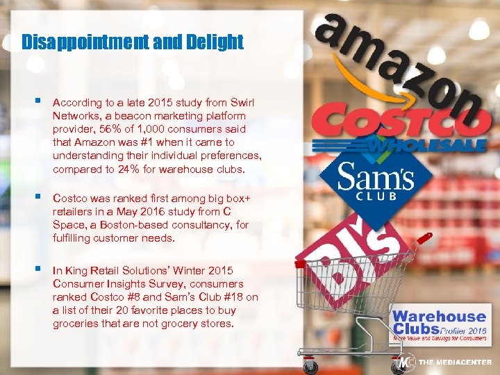 Disappointment and Delight § § § According to a late 2015 study from Swirl