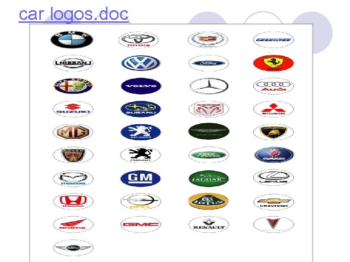 car logos. doc 