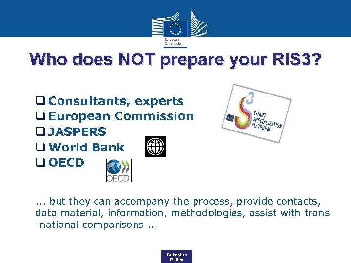 Who does NOT prepare your RIS 3? q Consultants, experts q European Commission q