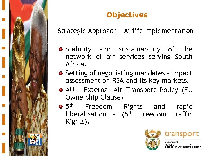 Objectives Strategic Approach - Airlift Implementation Stability and Sustainability of the network of air