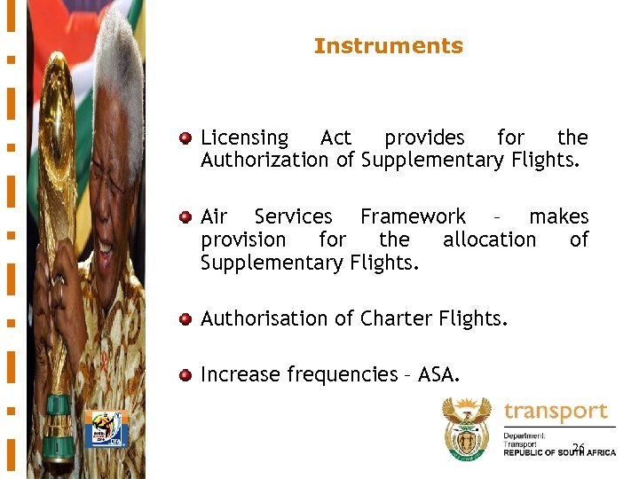 Instruments Licensing Act provides for the Authorization of Supplementary Flights. Air Services Framework –