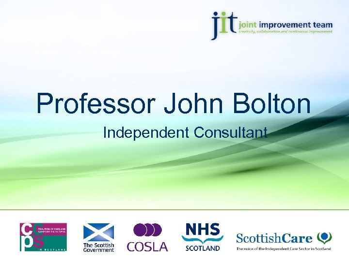 Professor John Bolton Independent Consultant 