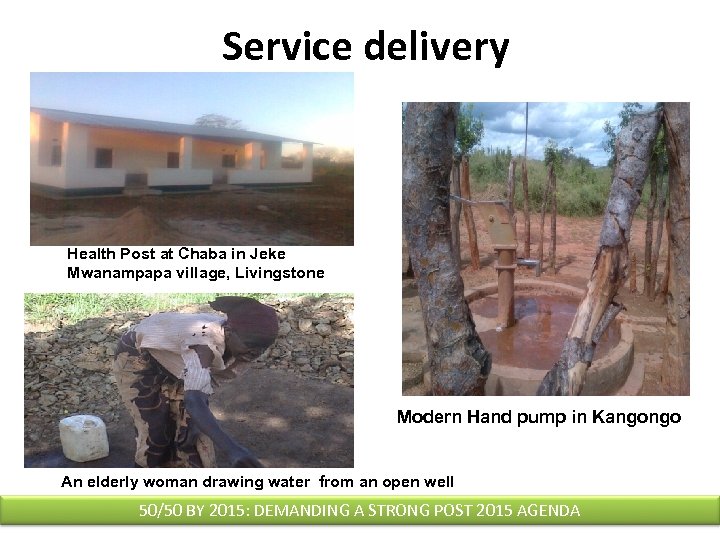 Service delivery Health Post at Chaba in Jeke Mwanampapa village, Livingstone Modern Hand pump