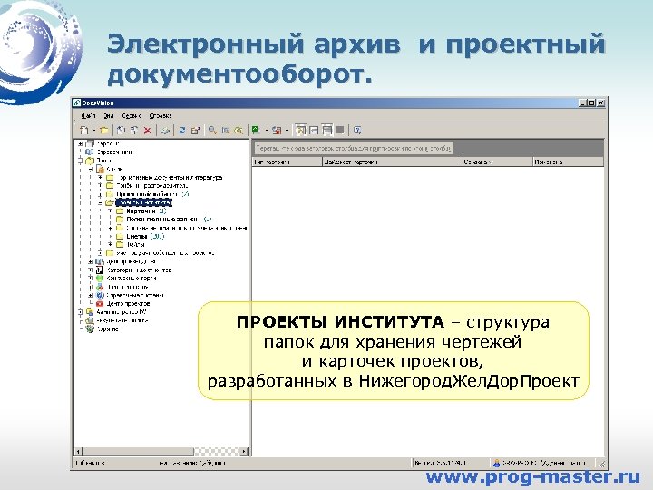 Электронный архив и проектный документооборот. ПРОЕКТЫ ИНСТИТУТА – структура папок для хранения чертежей и