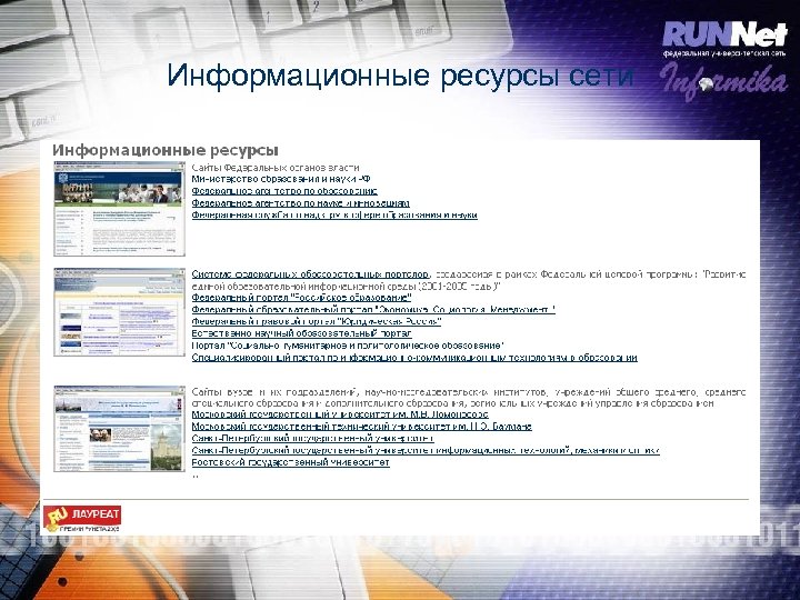 Информационные ресурсы сети 