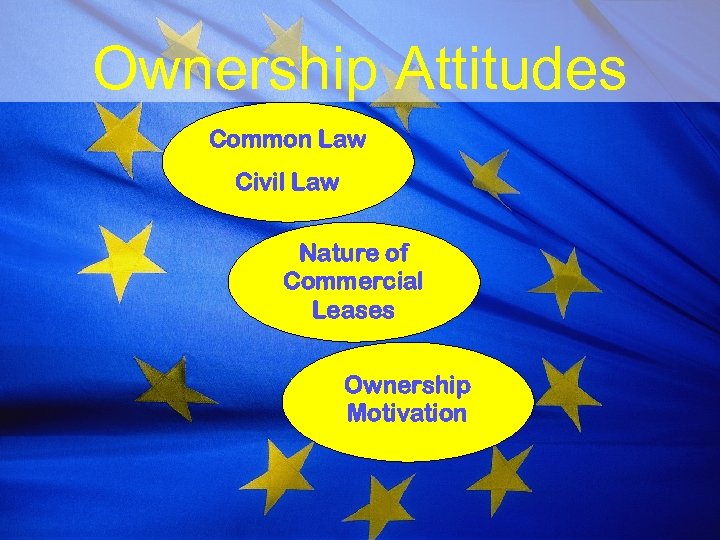 Ownership Attitudes Common Law Civil Law Nature of Commercial Leases Ownership Motivation 