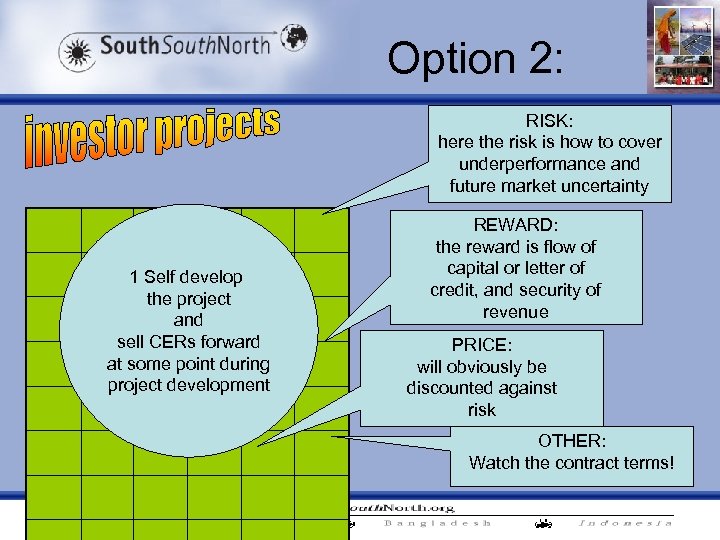 Option 2: RISK: here the risk is how to cover underperformance and future market