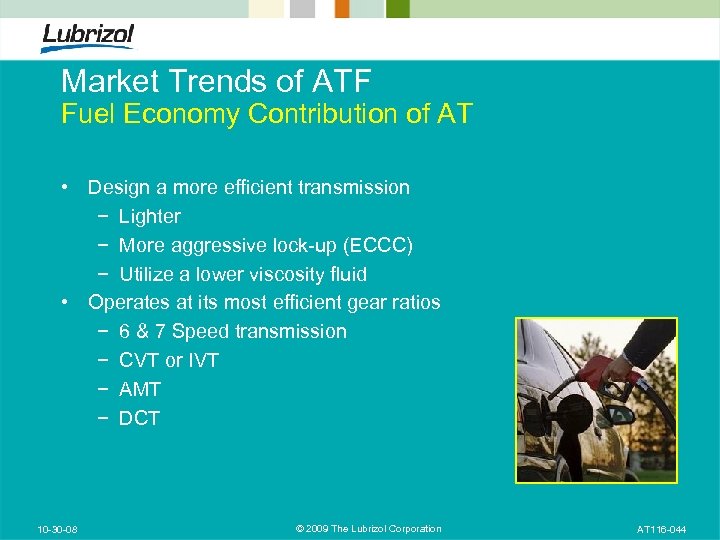 Market Trends of ATF Fuel Economy Contribution of AT • Design a more efficient