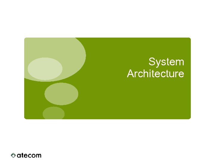 System Architecture 
