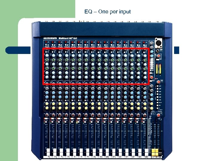 EQ – One per input 