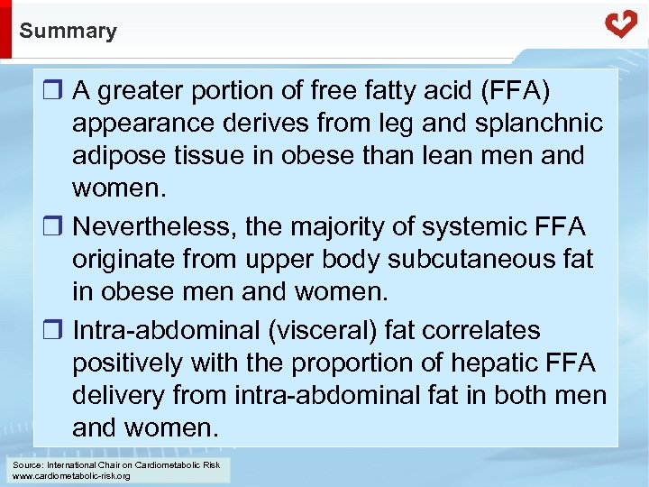 Summary r A greater portion of free fatty acid (FFA) appearance derives from leg