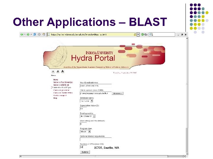 Other Applications – BLAST SC'05, Seattle, WA 