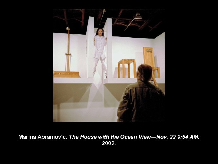 Marina Abramovíc. The House with the Ocean View—Nov. 22 9: 54 AM. 2002. 