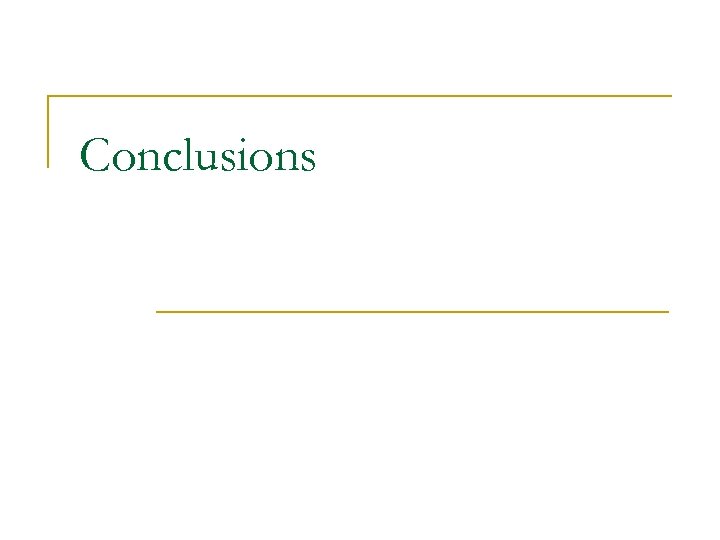 Conclusions 