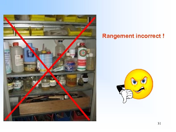 Rangement incorrect ! 31 