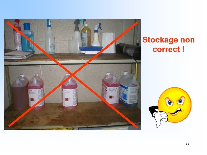 Stockage non correct ! 33 