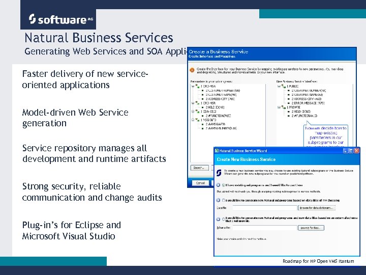 Natural Business Services Generating Web Services and SOA Applications Faster delivery of new serviceoriented