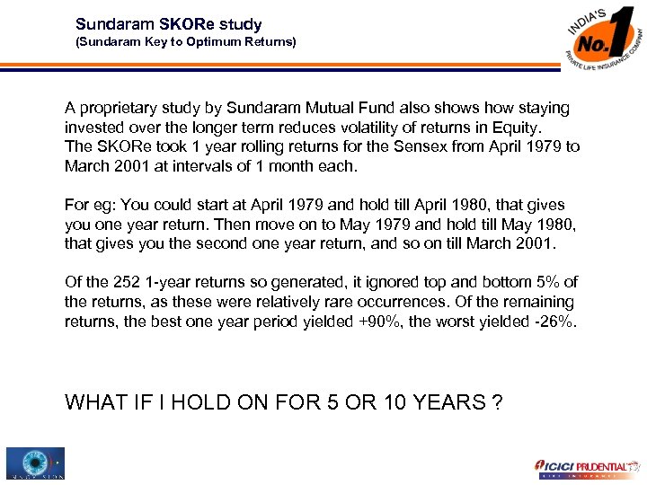 Sundaram SKORe study (Sundaram Key to Optimum Returns) A proprietary study by Sundaram Mutual